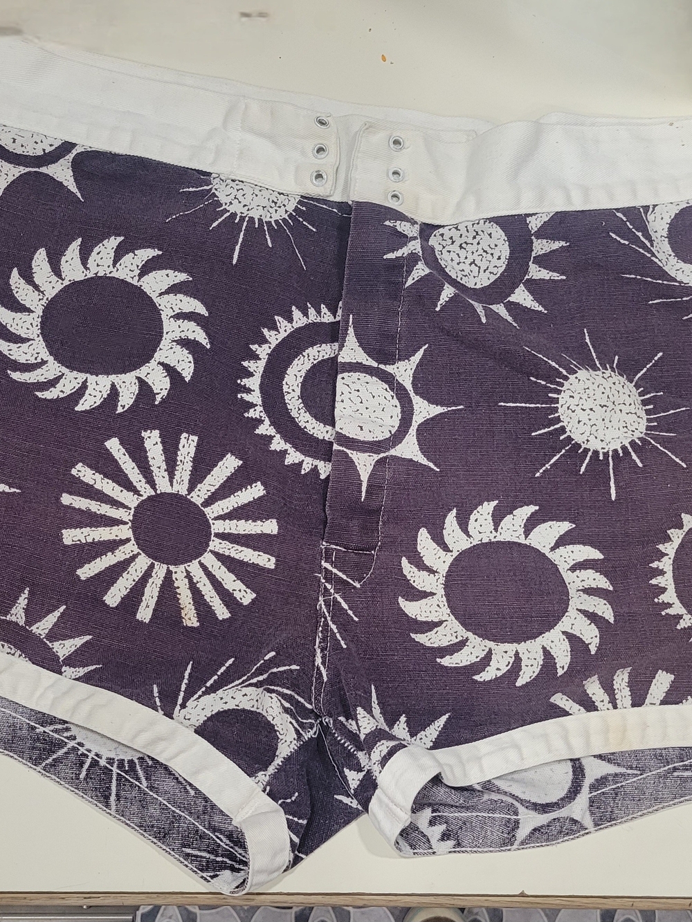 Vtg Jantzen Sun Print Mens 50s Trunks Board Shorts